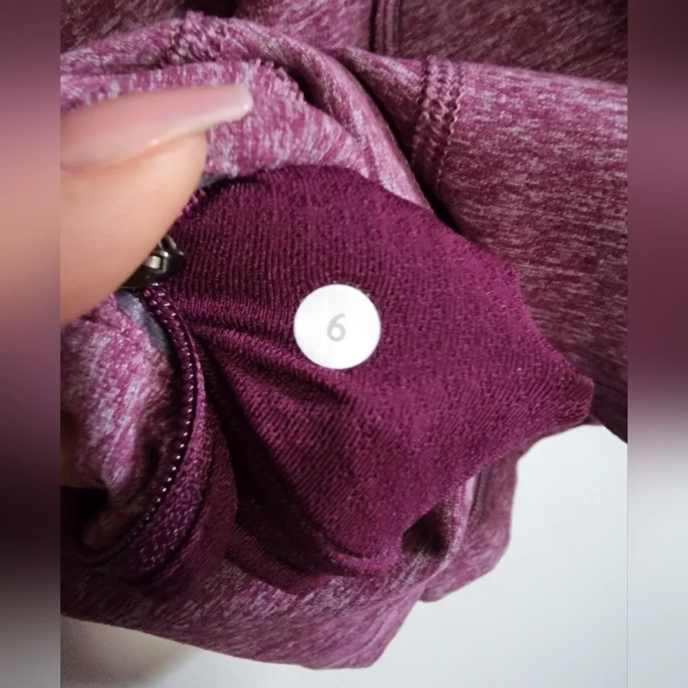 LULULEMON Women's Run Your Heart Out 1/2 Zip Sweatshirt Pullover Jacket Purple 6 - Picture 5 of 5
